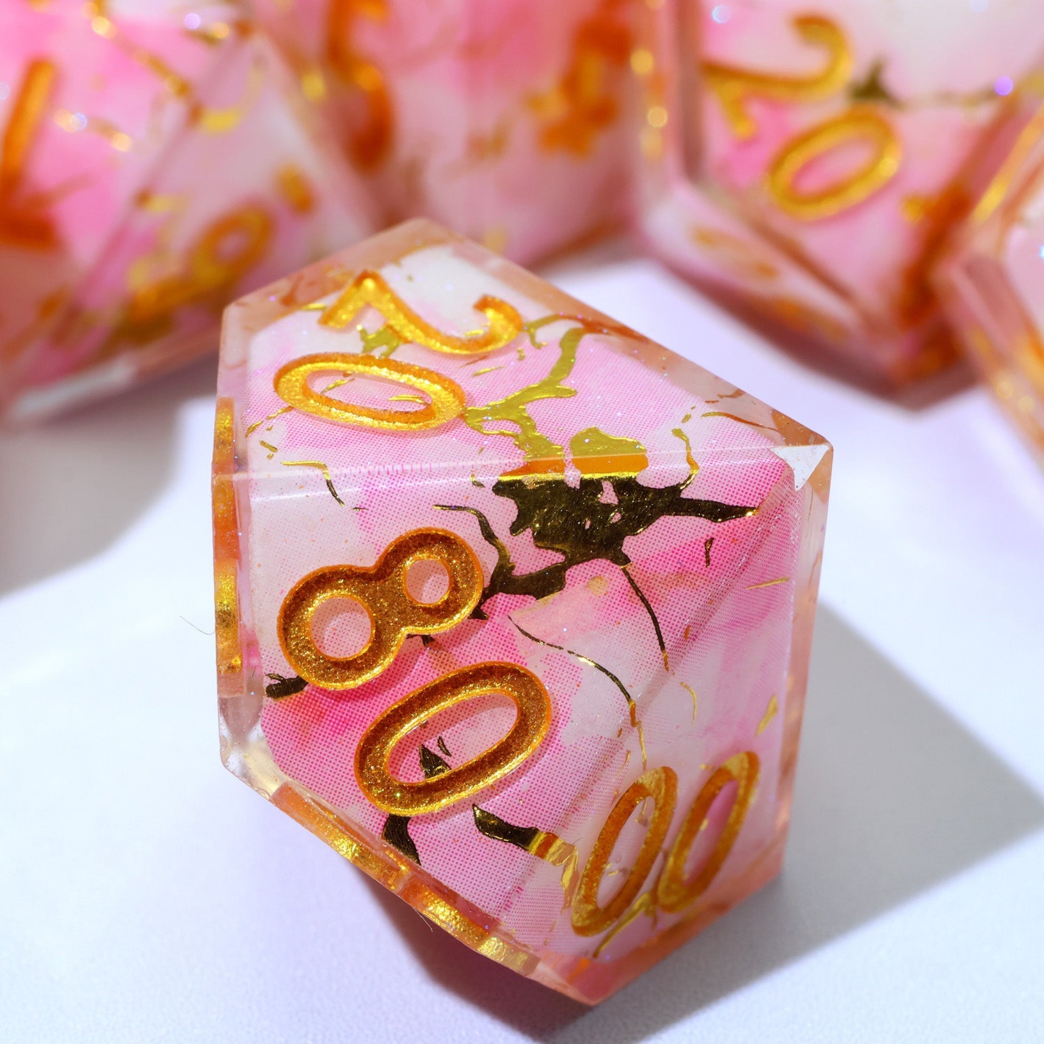 Seraphic Bloom | Art Core Dice | 7 Piece Set