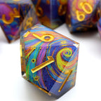 Gilded Cosmos | Art Core Dice | 7 Piece Set