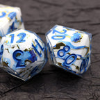Divine Marble | Art Core Dice | 7 Piece Set