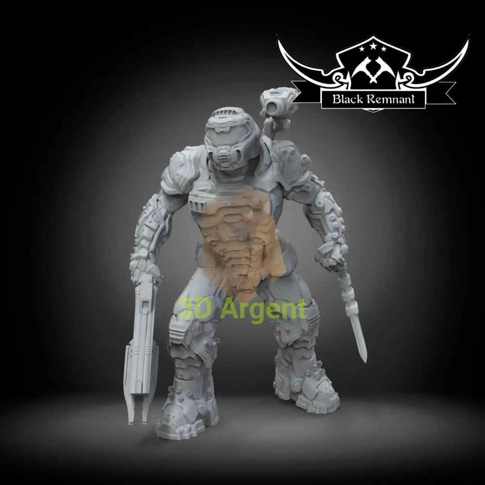 Doom Slayer Marine -  Stargrave D&D 3D Printed Resin Miniatures