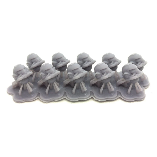 10x Space Warrior Helmets | Ventilator | Sci-Fi Grimdark Custom Bitz Wargaming Miniatures 28mm 32mm