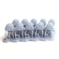 10x Space Warrior Helmets | Silver Knight Helm Ver A | Sci-Fi Grimdark Custom Bitz Wargaming Miniatures 28mm 32mm
