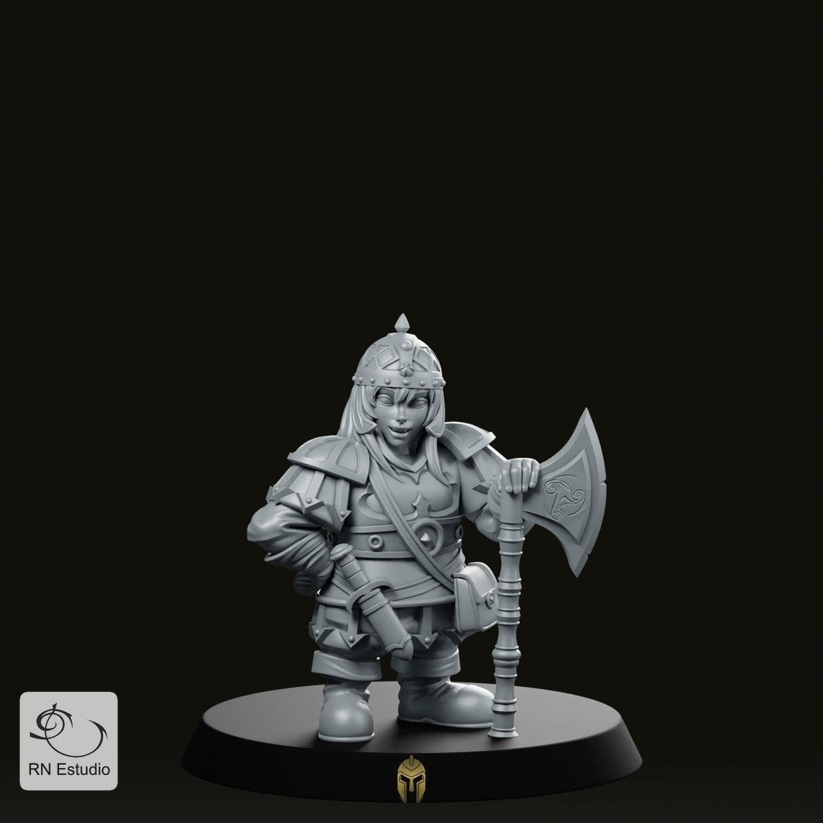 Dwarf Female Fantasy Miniature