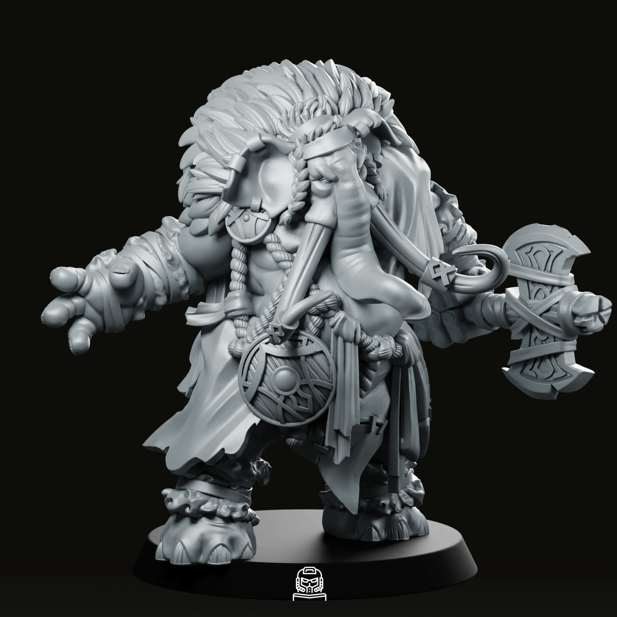 Elephantfolk Viking Miniature