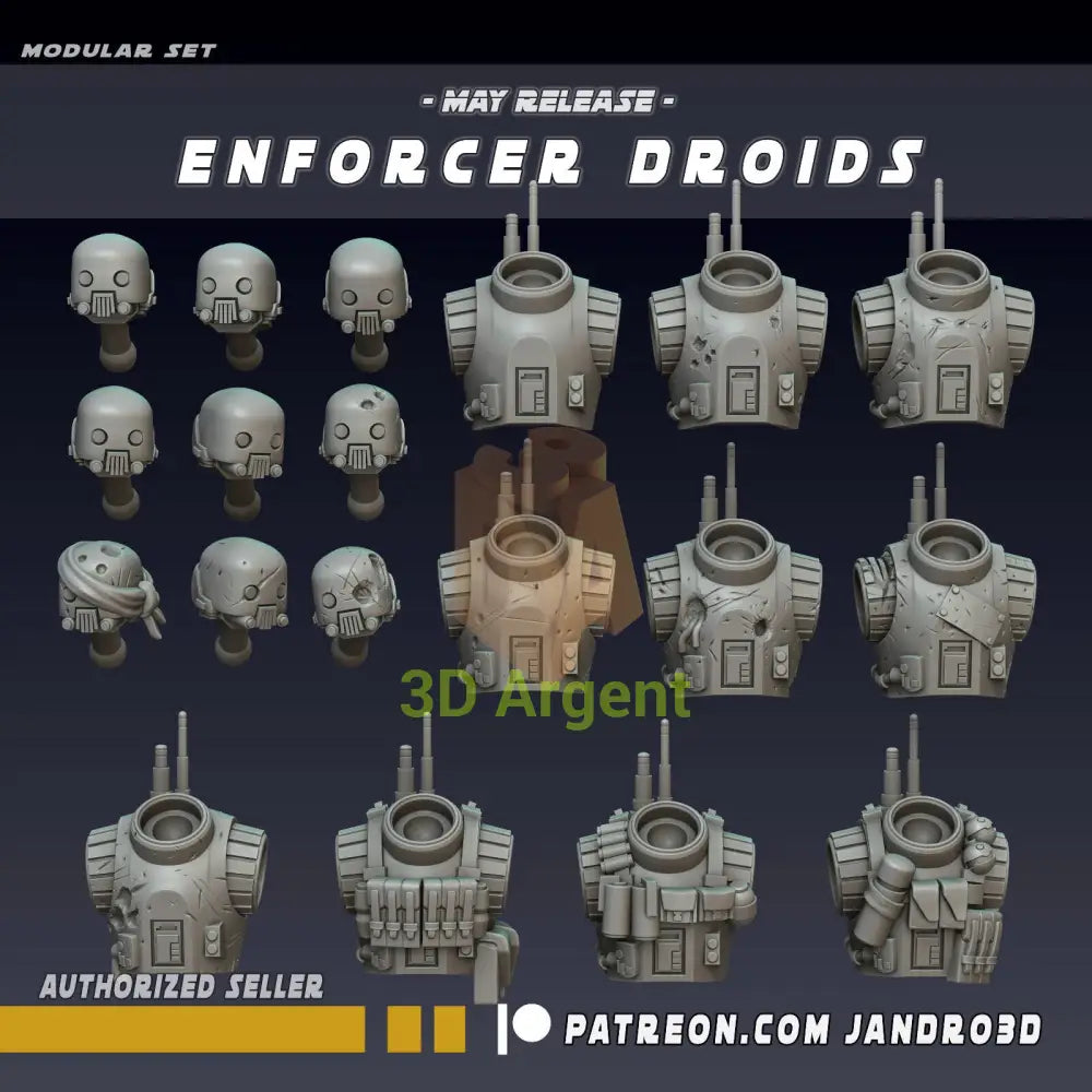 Enforcer Droids - Star Wars Legion compatible 3D Printed Resin Miniatures