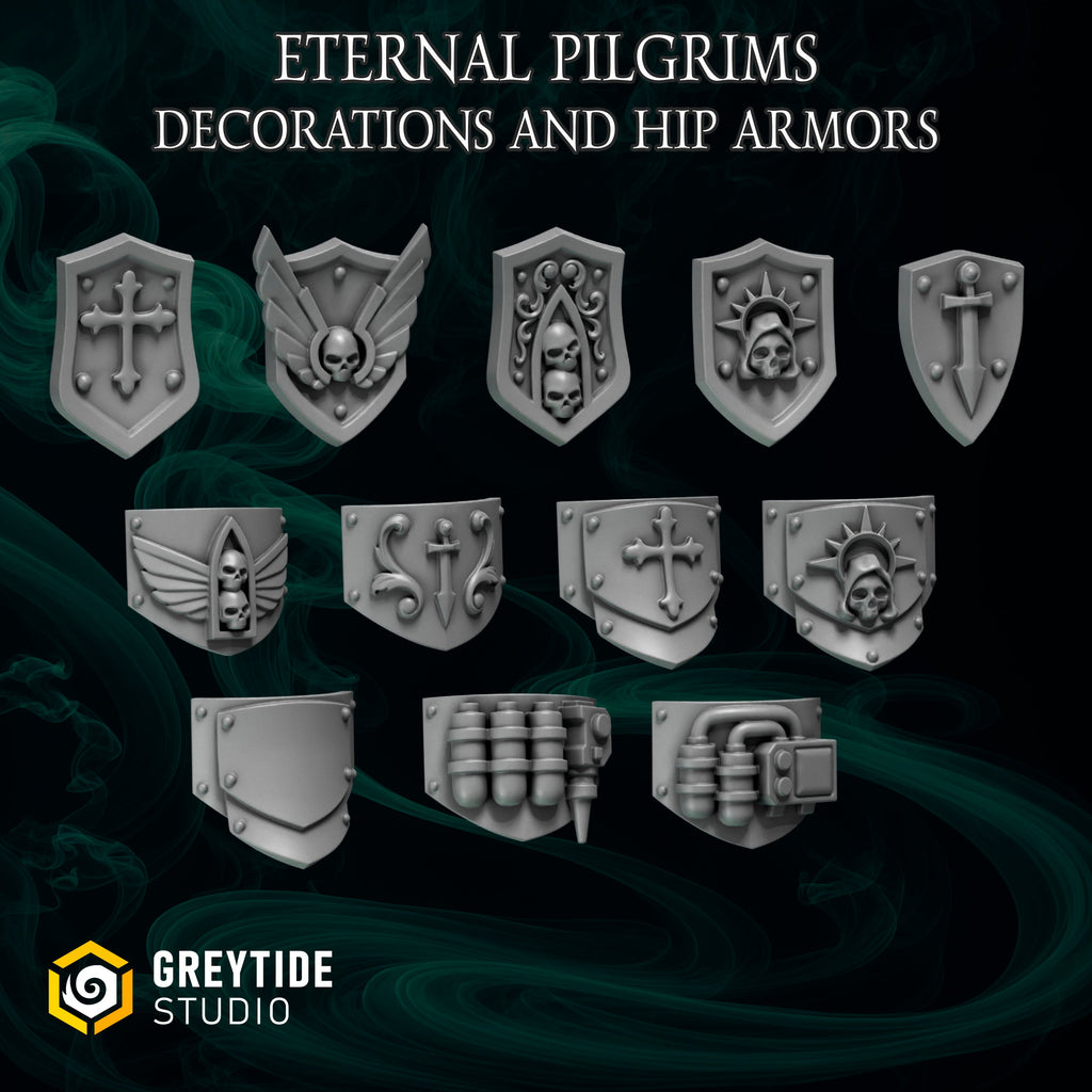 Armour Decorations | Eternal Pilgrims | Conversion Bits For 28mm 32mm Sci-fi Space Knights