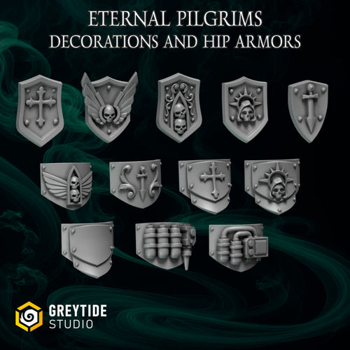 Armour Decorations | Eternal Pilgrims | Conversion Bits For 28mm 32mm Sci-fi Space Knights