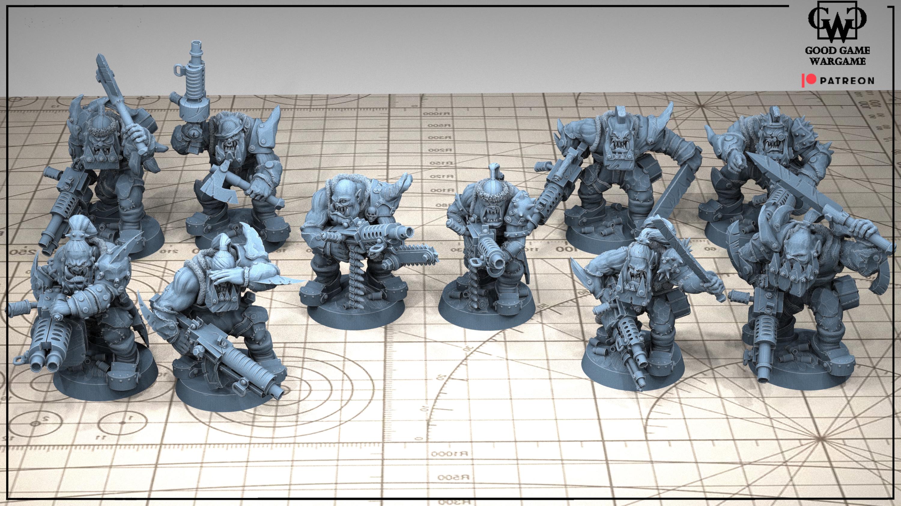 Ork Biga Tooth Boyz - SQ1  Unit by GGW (2 figures supplied)