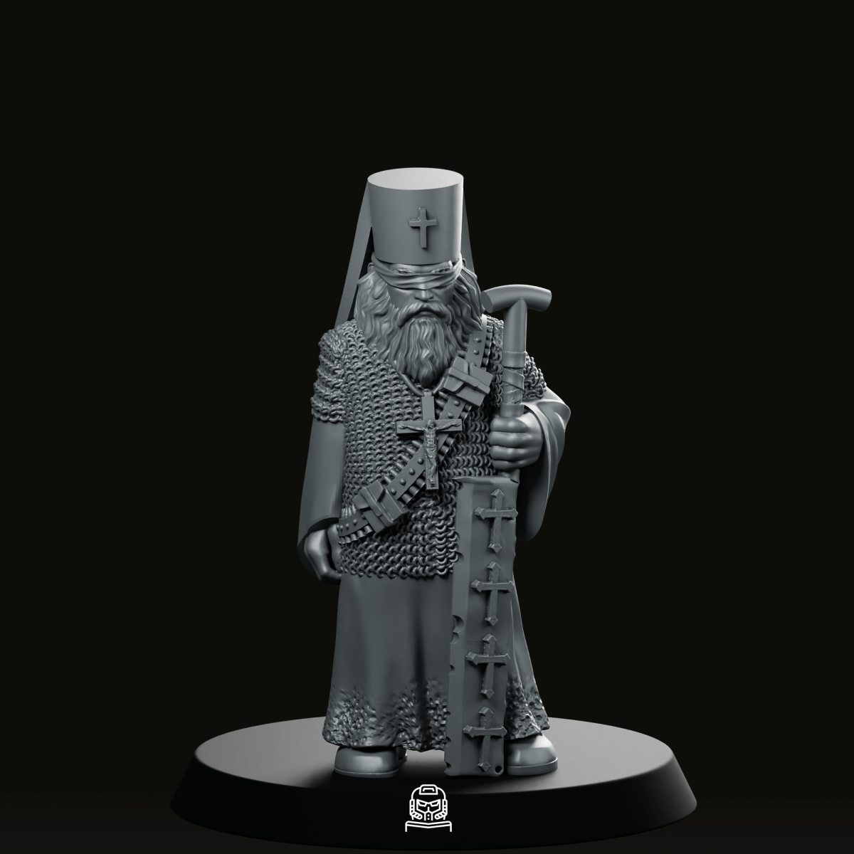 Trench Soldier Fanatic Priest With Sword 2 Miniature