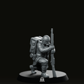 Trench Soldier Fanatic Trooper Praying Miniature