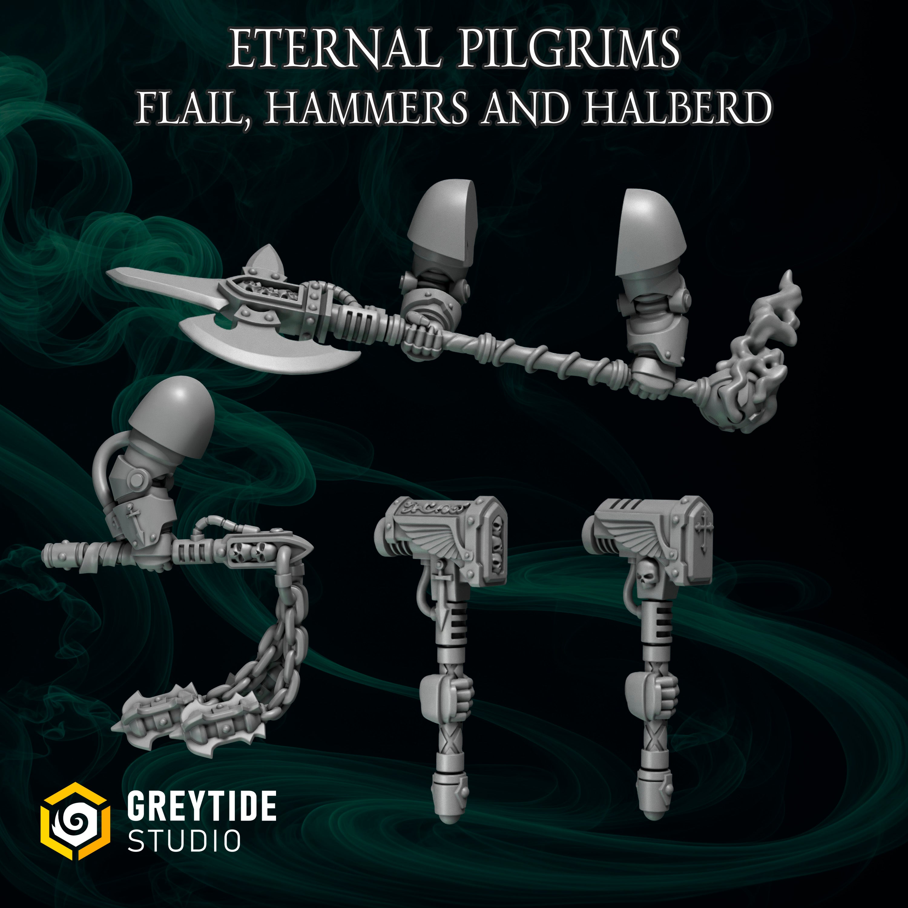 Big Warrior Melee Weapons | Eternal Pilgrims | Conversion Bits For 28mm 32mm Sci-fi Marines