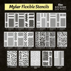 Green Stuff World - Mylar Flexible Stencils CHEQUER Large (7mm)