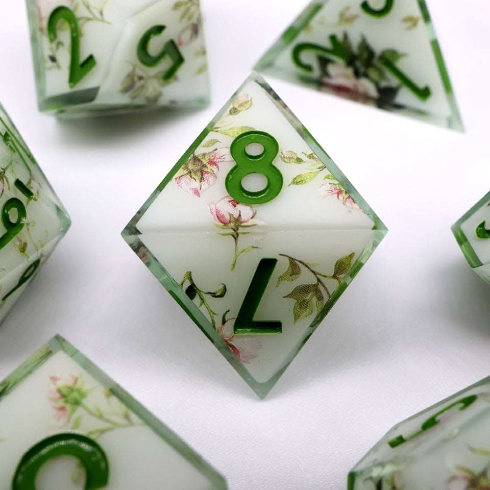 Floral Notes | Art Core Dice| 7 Piece Set