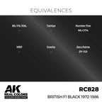AK Interactive Real Colors - British F1 Black 1972-1986 17ml.