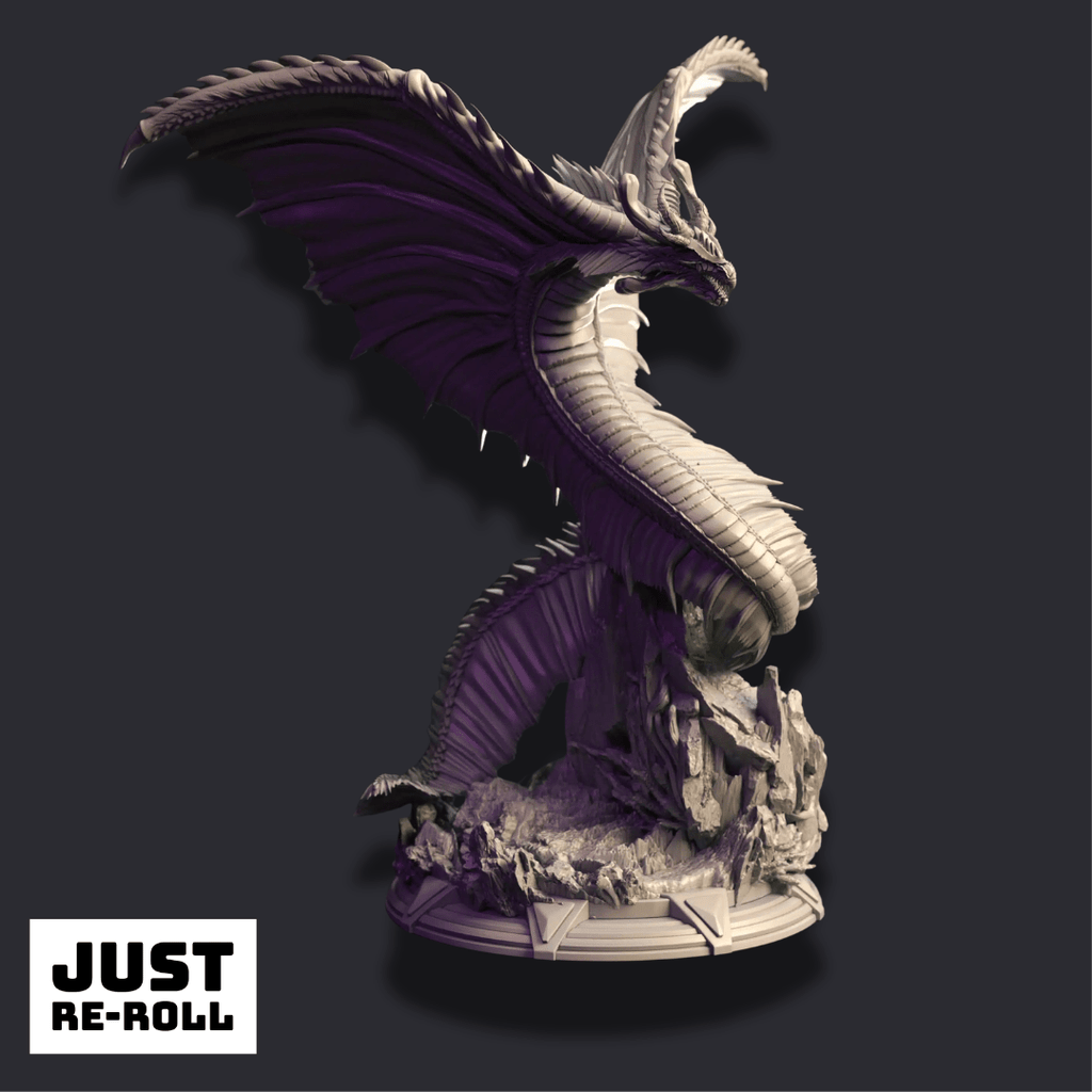 Fyrantius – Adult Mana Wyrm - 3D Monster Dragon Miniature