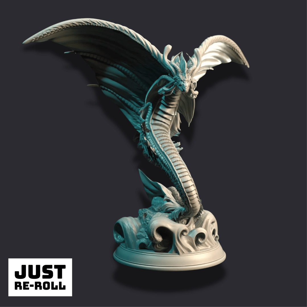 Fyrindel – Juvenile Mana Wyrm - 3D Monster Dragon Miniature