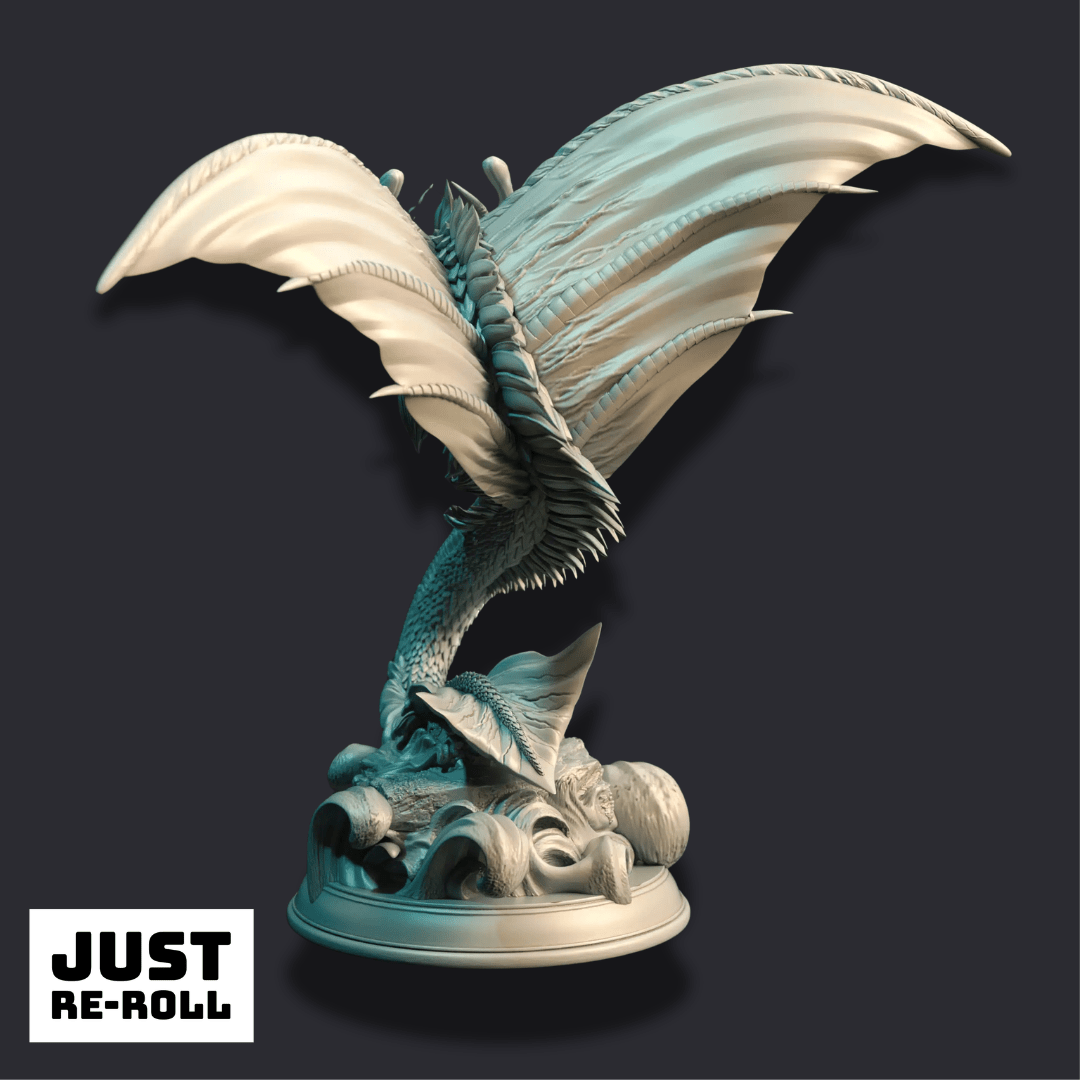 Fyrindel – Juvenile Mana Wyrm - 3D Monster Dragon Miniature