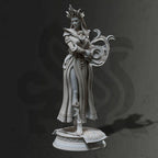 Glanbeli Sorcerer Miniature – First Light, Fantasy Sculpt, Grey Resin (40mm Height)