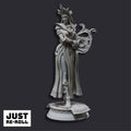 Glanbeli Sorcerer Miniature – First Light, Fantasy Sculpt, Grey Resin (40mm Height)