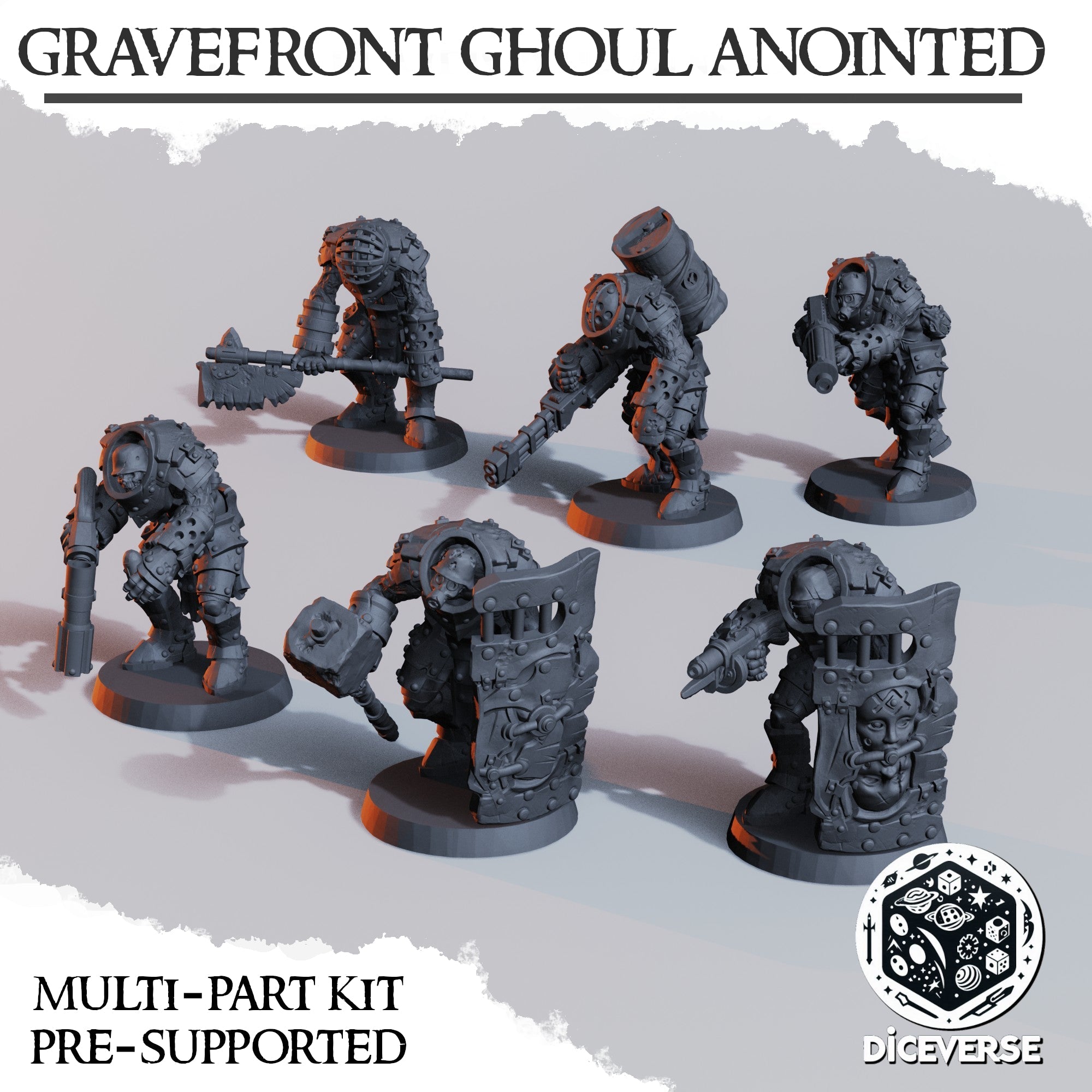 Gravefont Ghoul Anointed Miniatures | Trench Grimdark | Diceverse