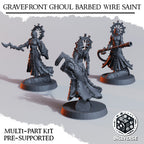 Gravefront Ghoul Barbed Wire Saint Miniatures | Trench Grimdark | Diceverse