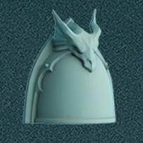 10x Space Warrior Pauldron H | Scylla Legion | DakkaDakka | Sci-Fi Grimdark Custom Bitz Wargaming Miniatures 28mm 32mm