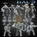 Halo Miniatures Bundle x10 - Sci Fi 3D Printed Resin Figures Legion Scale