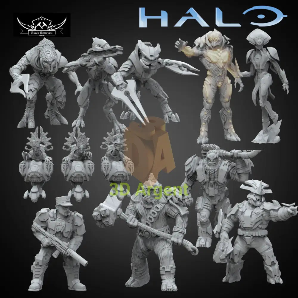 Halo Miniatures Bundle x10 - Sci Fi 3D Printed Resin Figures Legion Scale
