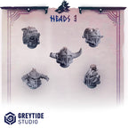 Heads Pack 3 Primal Hounds Conversion Bits For 28mm 32mm Sci-fi Space Knights