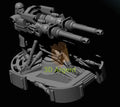 Heavy Blaster Cannon Star Wars Legion 3D Printed Resin BlueWolf Miniatures