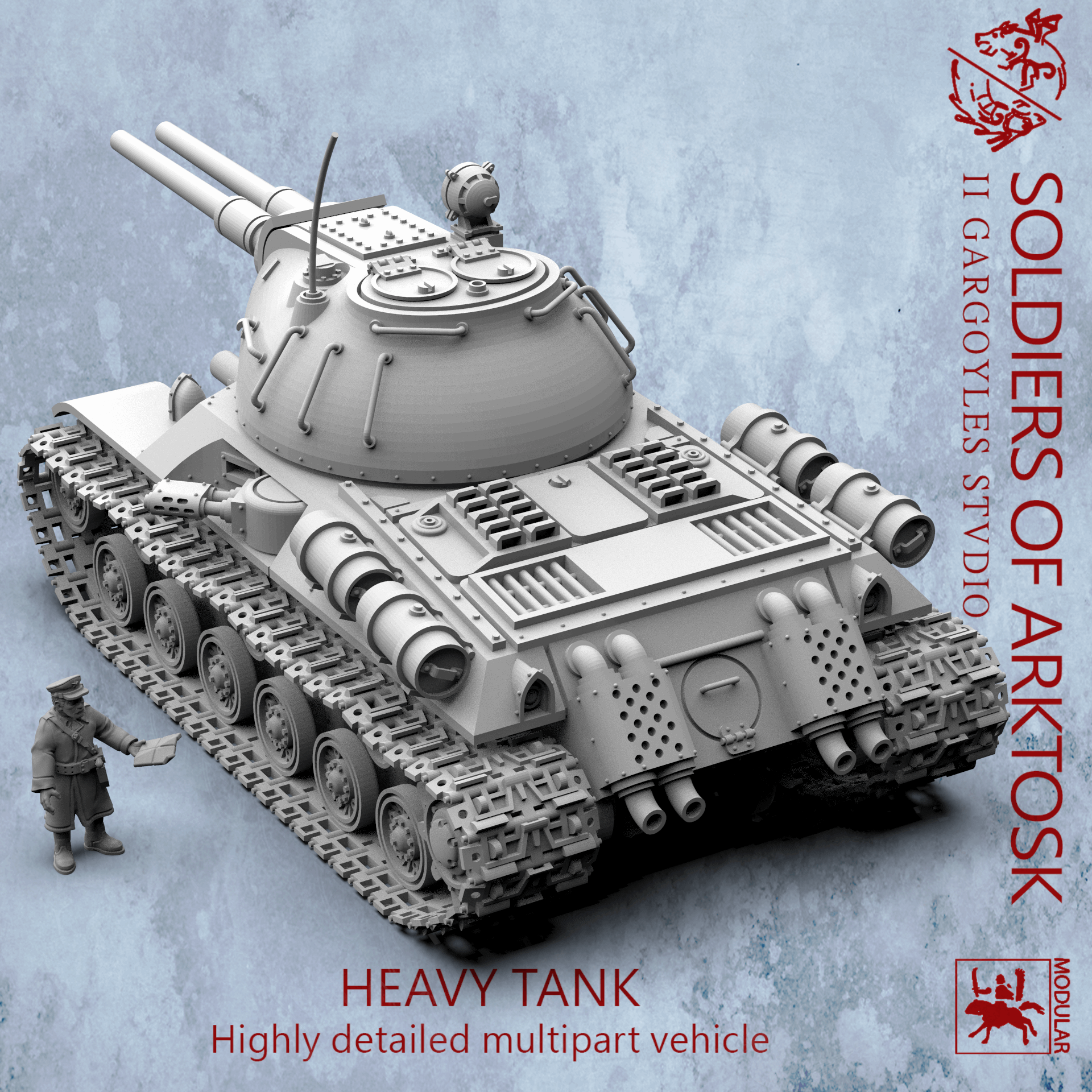 Soldiers Of Arktosk - Heavy Bomber - Miniatura In Resina 28mm Per Wargame