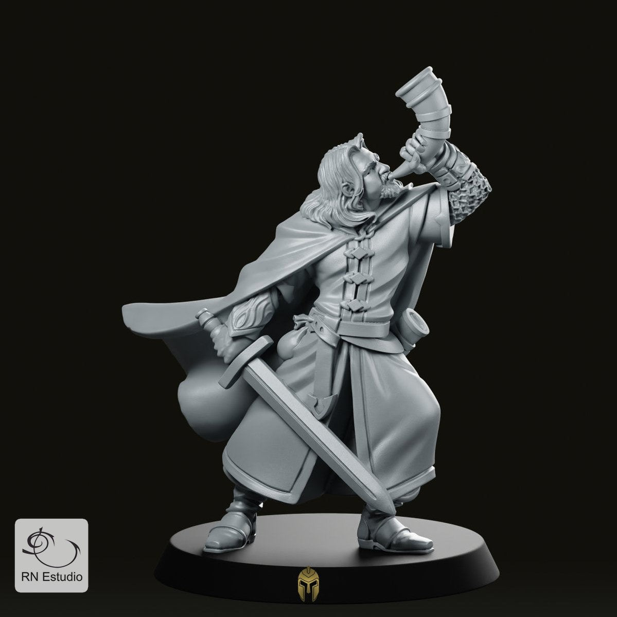 Hero Bogamir LOTR  Horn & Sword Miniature