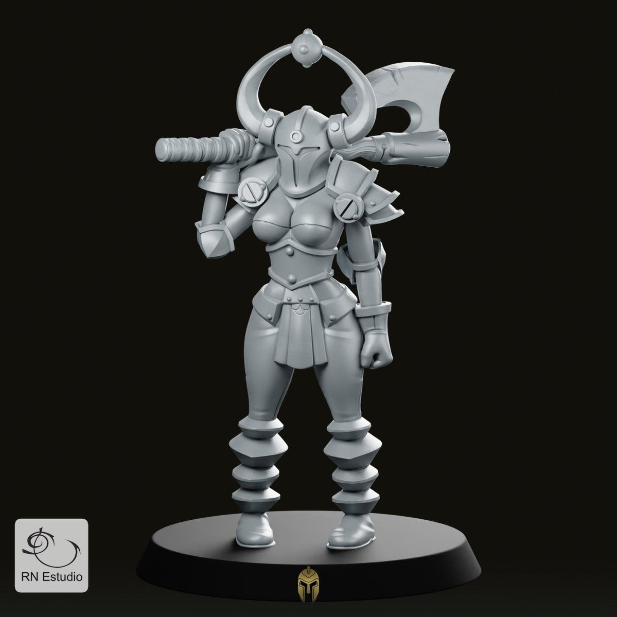 HeroQuest Female Chaos 3 Helmet Miniature