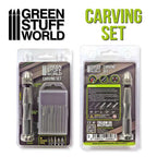 Green Stuff World Carving Tool set with 10 Chisel tips
