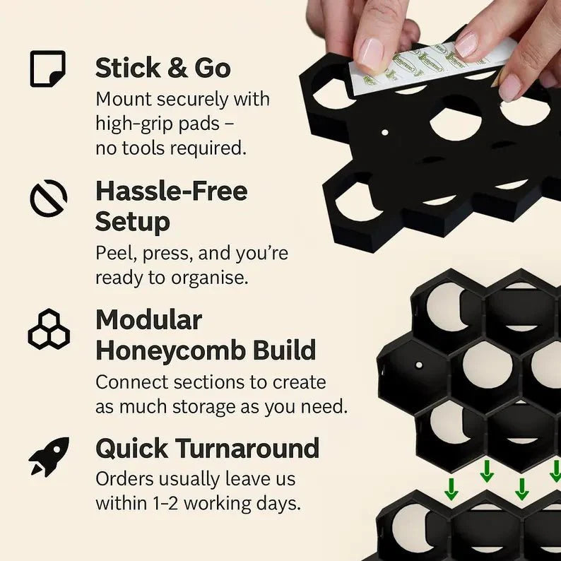 Hobby Paint Storage Rack - Wall Mount for 32mm (Fits Citadel Pots)