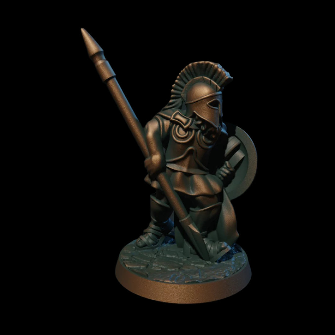 Hoplite With Spear 2 - 3D Printed Miniature for D&D and Other TTRPGs
