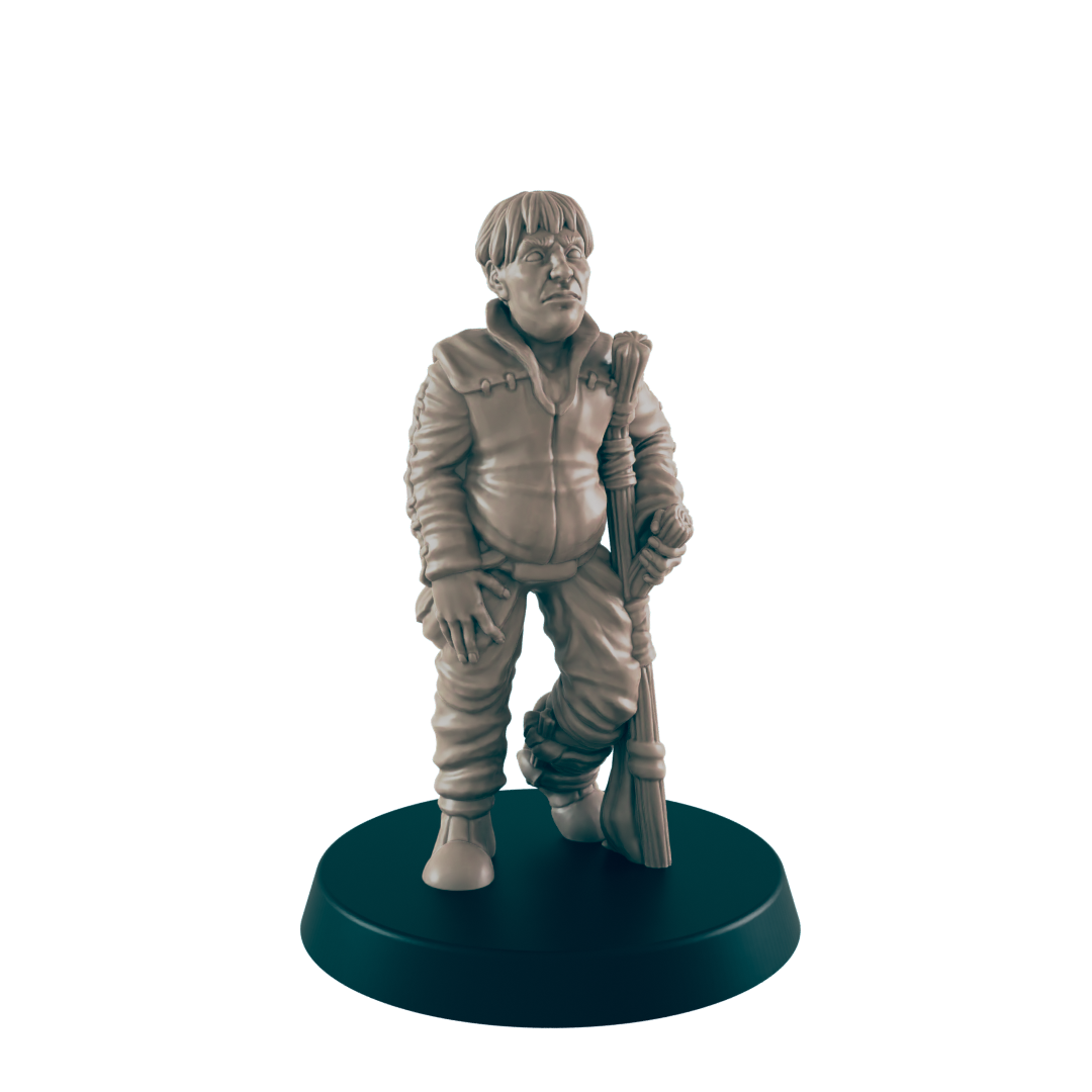 Human Male Injured Crutches