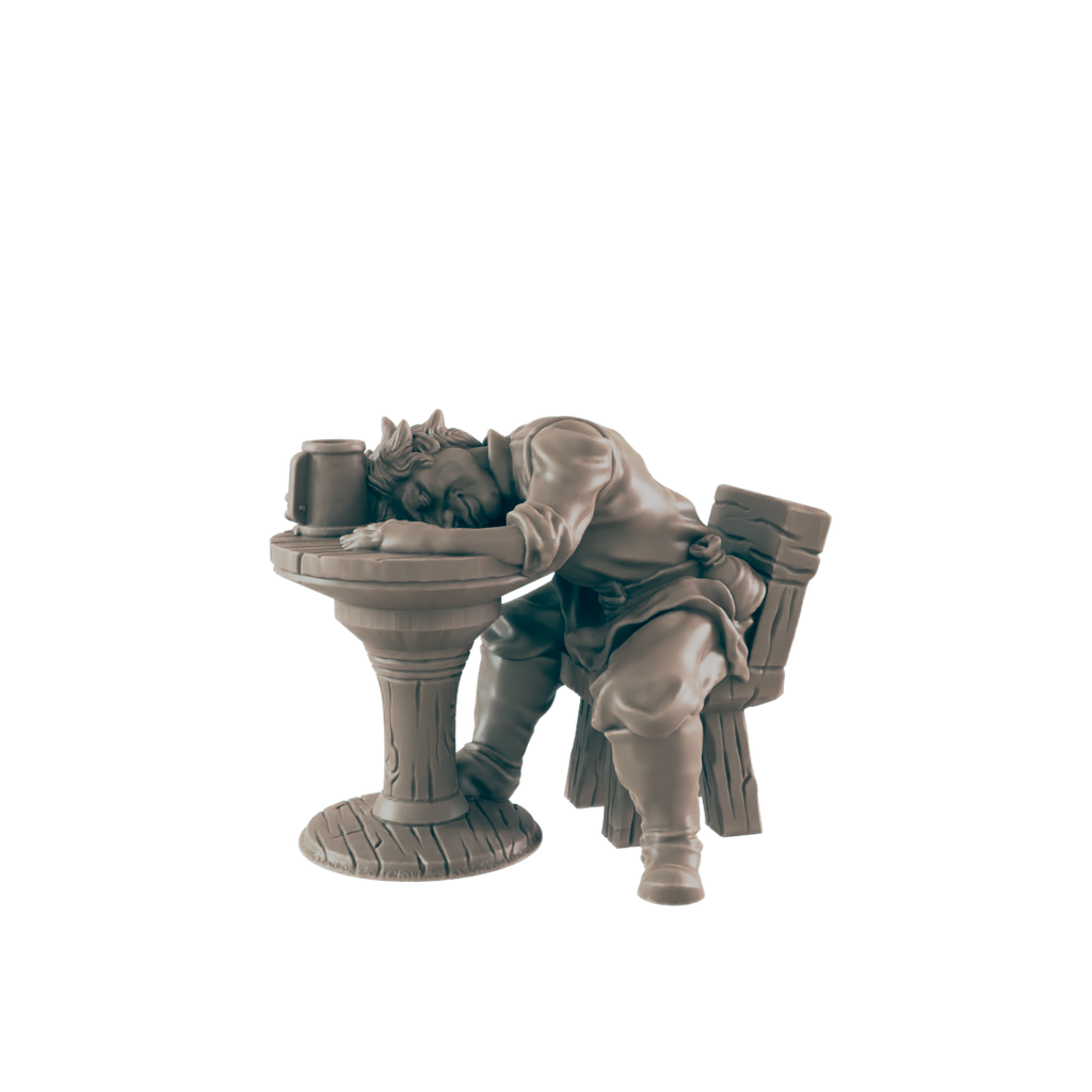 Human Drunkard at Table