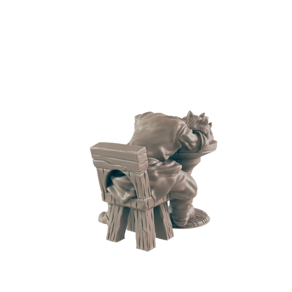 Human Drunkard at Table