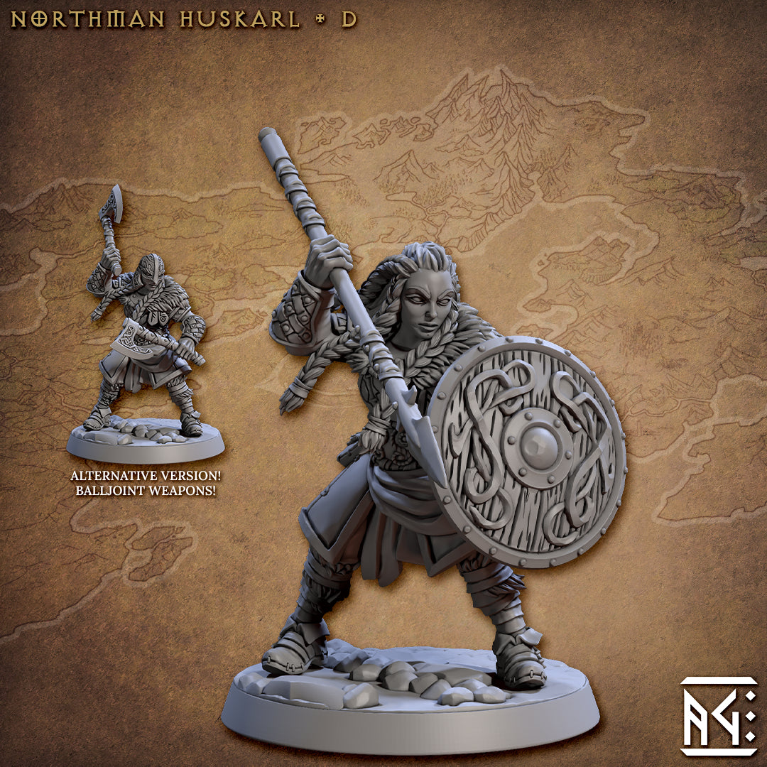 Norseman Huskarl Miniatures | Skutagaard Northmen Saga | Fantasy D&D Miniature | Artisan Guild