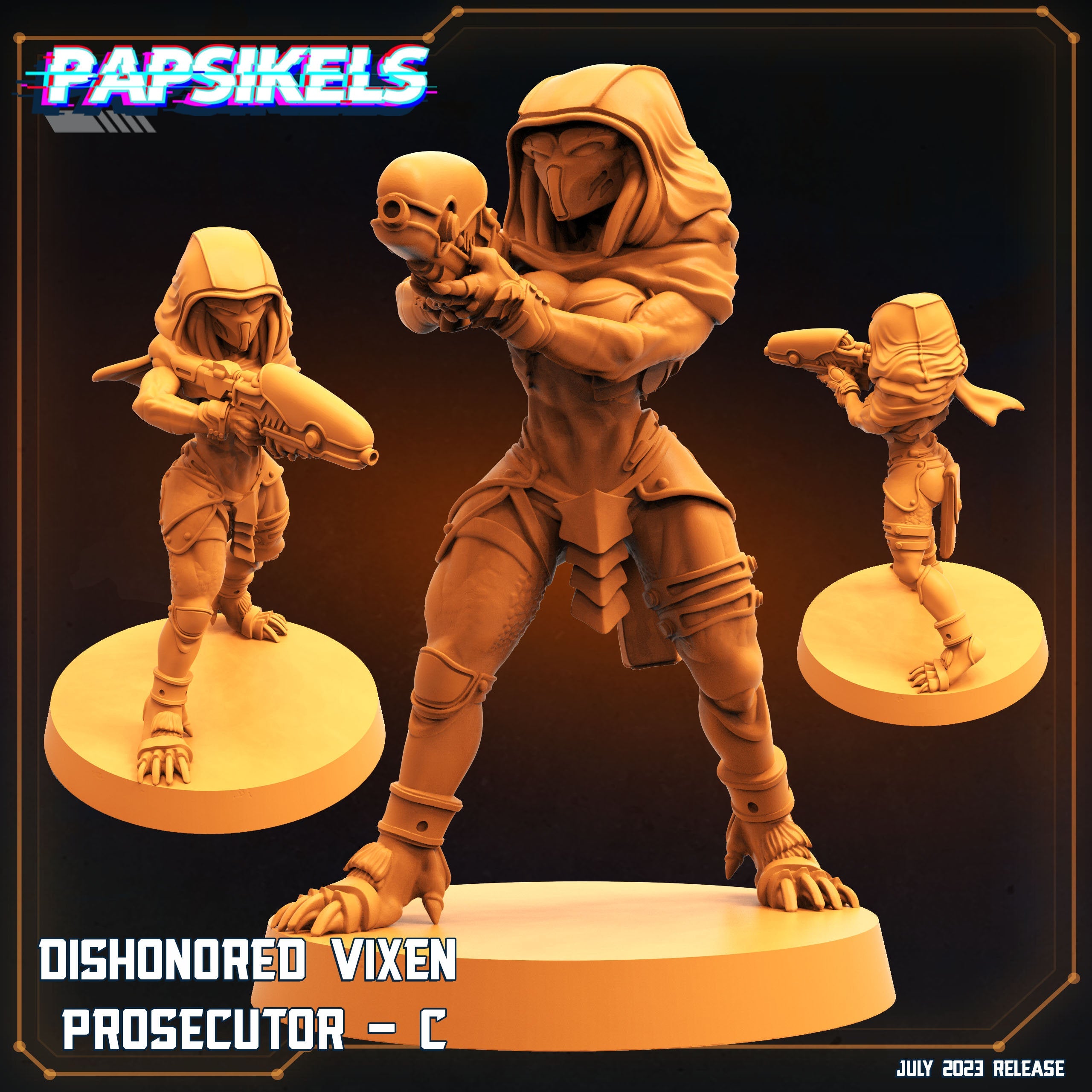 Xenowars Dishonored Vixen Persecutor Squad Miniatures Set 1 - Papsikels TTRPG Resin Print Models