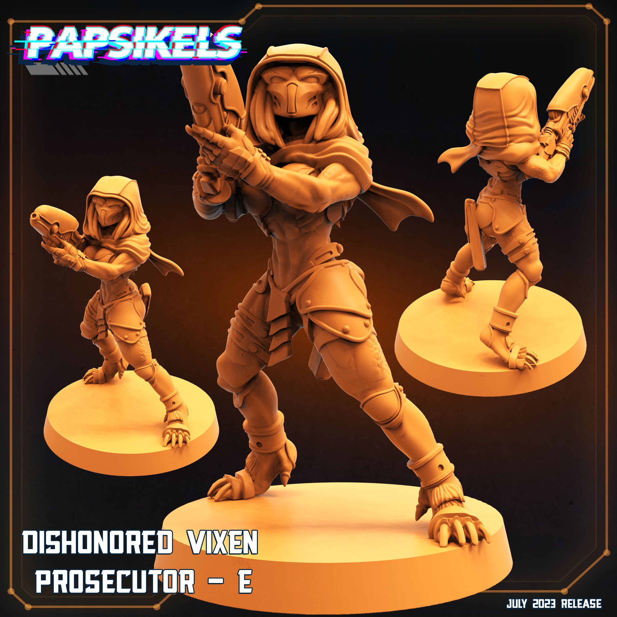 Xenowars Dishonored Vixen Persecutor Squad Miniatures Set 1 - Papsikels TTRPG Resin Print Models