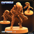 Xenowars Xeno Trooper Squad: 32mm Papsikels Miniatures for Sci-Fi Tabletop Gaming & RPG Enthusiasts