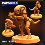Xenowars Xeno Trooper Squad: 32mm Papsikels Miniatures for Sci-Fi Tabletop Gaming & RPG Enthusiasts