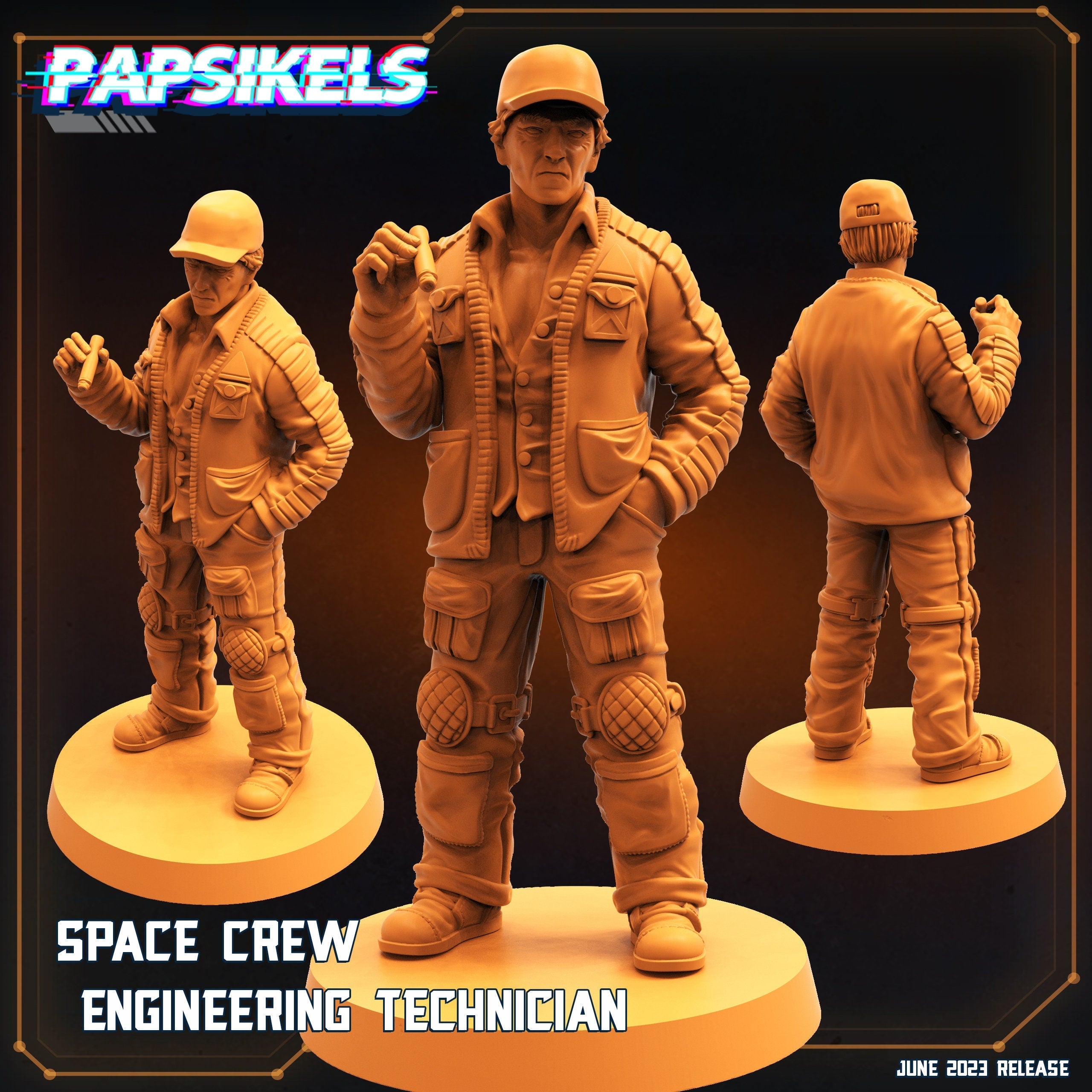 32mm Alien vs Humans Nostromo Space Crew Miniatures Set - 7 Detailed Figures for RPG