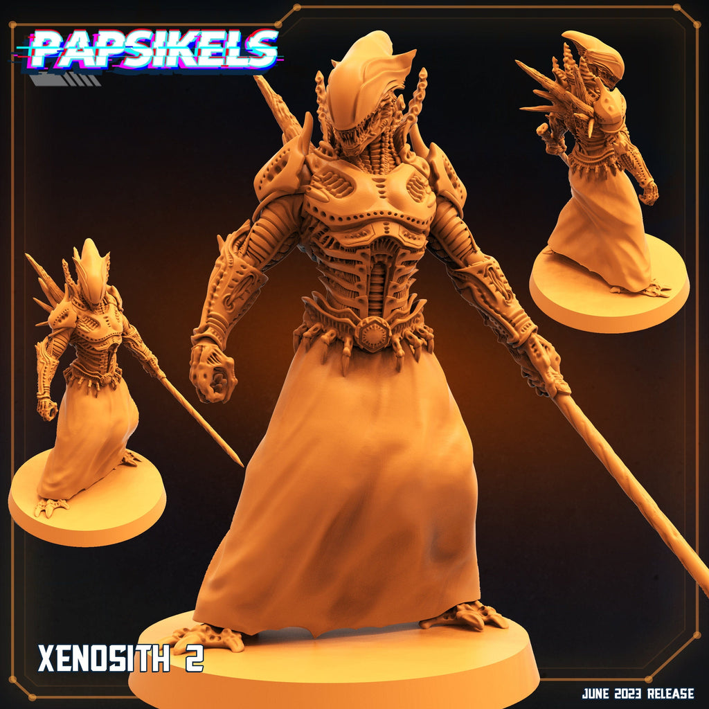 Xeno Sith Alien vs Human 32mm Miniature for Sci-Fi RPG, TTRPG, Colonial Marine Tabletop Gaming