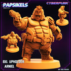 Cyberpunk Law Enforcer 32mm Miniature - Arniel Papsikels 8XL Upholder Figure for RPG and TTRPG Games