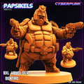 Cyberpunk Law Enforcer 32mm Miniature - 8XL Upholder Bentro Figure for RPG and Tabletop Gaming