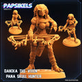 Danika the Vixen: Pana Skull Hunter 32mm Resin Miniature - Fantasy Tabletop RPG Figurine