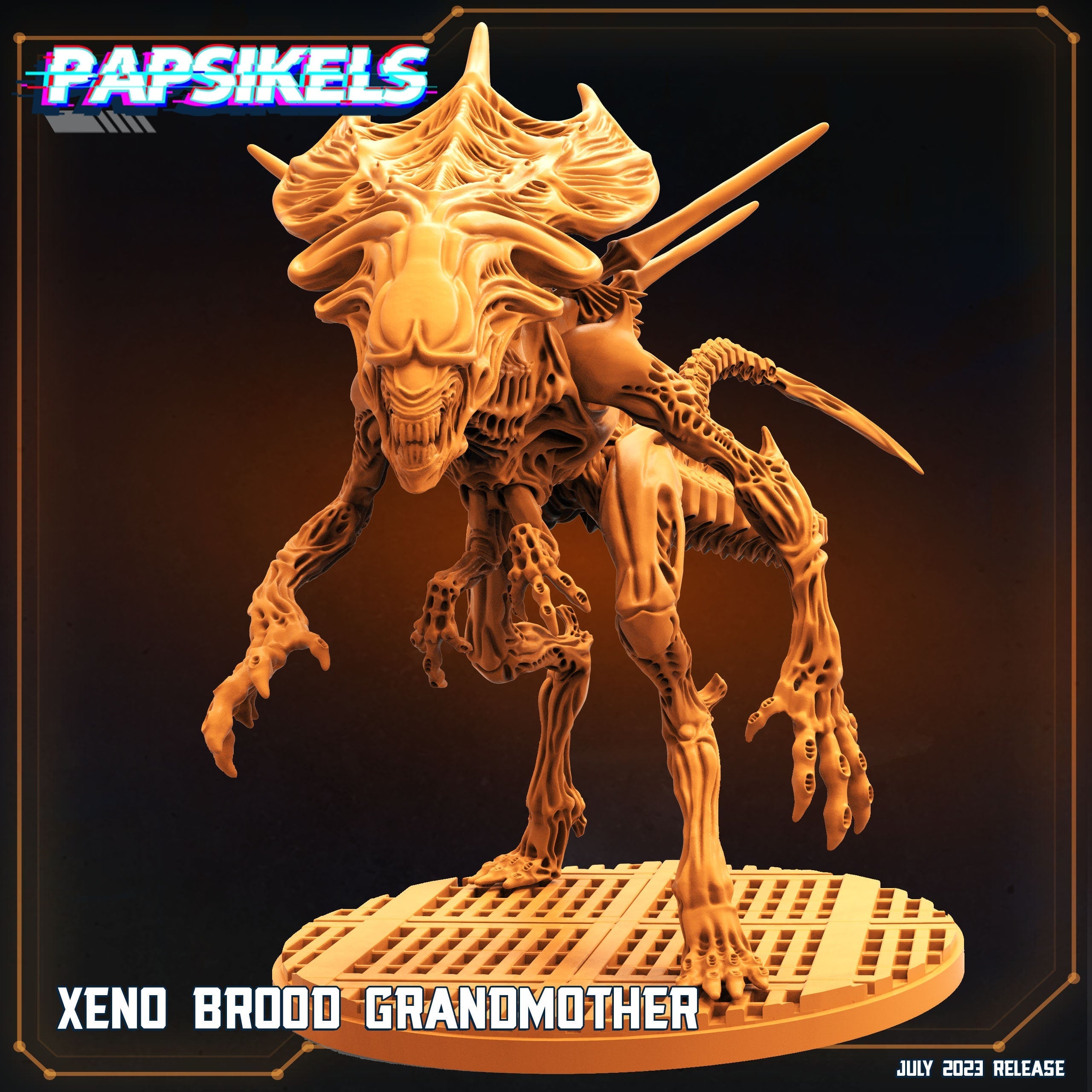 Xenowars Brood Grandmother Resin Miniature: Papsikels Alien Queen Figure for TTRPG & RPG Games